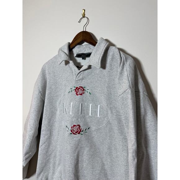 Kith Nelson Collared Pullover 'Light Heather Grey' - Picture 2 of 5